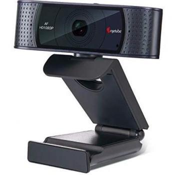 Angetube Cámara Web con Micrófono Transmisión de Video 1080P/Chat Grabación Base Giratoria de 360 Grados para Win10 Macbook Skype Xbox One Mixer Facebook