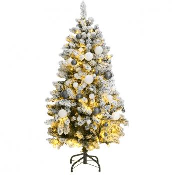 Artificial Hinged Christmas Tree with 150 LEDs & Ball Set, 120 cm