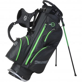 Spalding Waterproof - Bolsa con trípode para palos de golf, color negro, talla 9-pulgadas