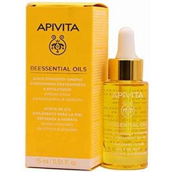 Apivita Beessential Oils Strengthening & Hydrating Day Oil 15ml - Face Elixir that Enhances Skin Beauty, Hydrates & Fortifies Skin Barrier - 100% Natural