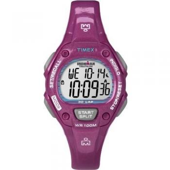 Timex Sport & Outdoor Women's Digital Watch with LCD Dial Digital Display and Red Resin Strap T5K688SU