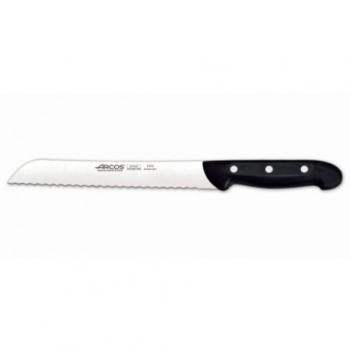 Arcos Maitre, Cuchillo Panero, Acero Inoxidable Nitrum Serrada 210 mm, Mango Polipropileno Negro