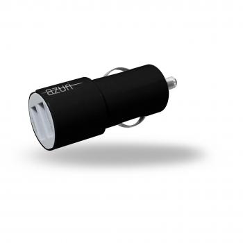 Cargador de Coche Azuri 12V con 2 Puertos USB - 3.4Amp - Negro
