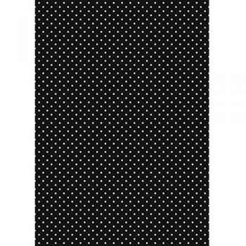 4 hojas A4 de decorativo de funda de juego de manualidades con - Creations de lunares Creative de topos de tarjeta de memoria tamaño pequeño - blanco de diseño de lunares en la parte negro a base de culata de - Diseño con 240gsm 300mic Tarjeta de feli