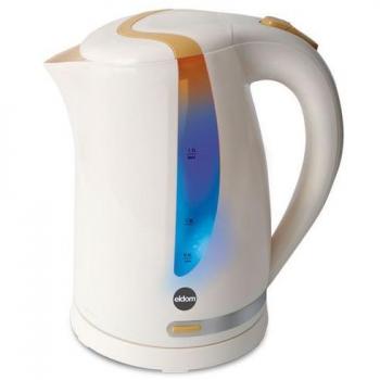Hervidor Eléctrico Inalámbrico Eldom C230, 1.7 L, 2000W, Color Blanco