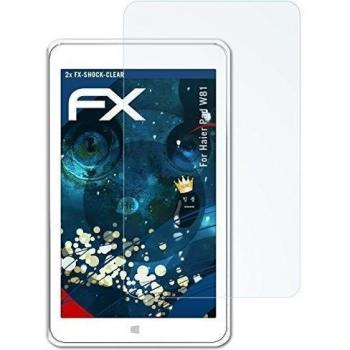 2 x atFoliX Antichoque Película Protectora Haier Pad W81 Protector Película - FX-Shock-Clear