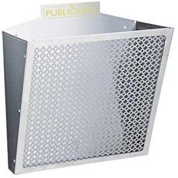 Arregui E2312 Cesta de publicidad de acero, 11 L, cuerpo y rejilla de color plata
