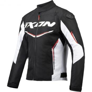 Ixon Chaqueta textil de motocicleta Cordolo Negro-Blanco-Rojo 3XL