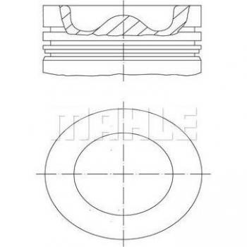 Pistón MAHLE 037 PI 00144 000 - Pistón de aluminio, diseño optimizado para rendimiento, compatible con motores específicos, alta resistencia a la temperatura y al desgaste