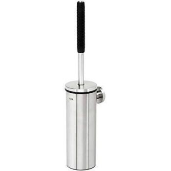 Escobillero Boston Comfort & Safety con soporte de acero inoxidable cepillado - 12.6x46.9x12.6 cm - plateado