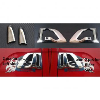 Embellecedores para mango de puertas, diseño de efecto espejo, fabricados con acero inoxidable, ideal para decoración, compatibles con camiones Scania Serie R, pack de 4 unidades