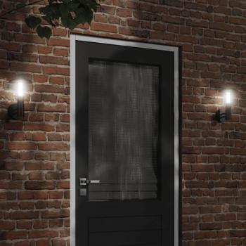 Apliques de exterior 2 unidades acero inoxidable negro Vidaxl