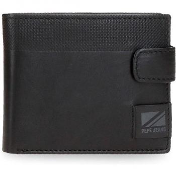 Cartera vertical Pepe Jeans Topper Negro con cierre de click