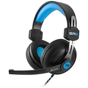 Sharkoon ER2 - Auriculares Gaming con Cable, Estéreo, Micrófono, Negro/Azul