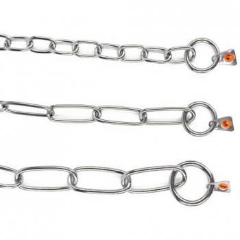Collar de adiestramiento para perros HS Sprenger de acero inoxidable con eslabón semi-largo de 61 cm