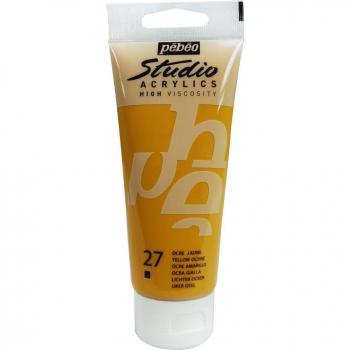 Pébéo - Acrílico Fine Studio - Pintura acrílica Amarillo - Ocre Amarillo - 100 ml