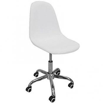 distrimobel Saetabis silla oficina, 50,5 x 43 x 82 H cm, blanco, Poliuretano, 43 x 50.5 x 82 cm