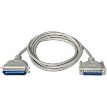 NANOCABLE 10.13.0102 - Cable Paralelo de Impresora, DB25/M-CN36/M, Macho-Macho, Beige, 1.8mts