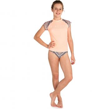 RIP CURL 2019 Teen Girls Mystic 3 Piece Set Bikini/Rash Vest Peach JSIDA1 Teen Sizes - 8Y