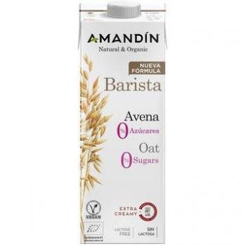 Amandin Bebida Vegetal de Avena Barista 0% Azúcar 1L - Pack de 6