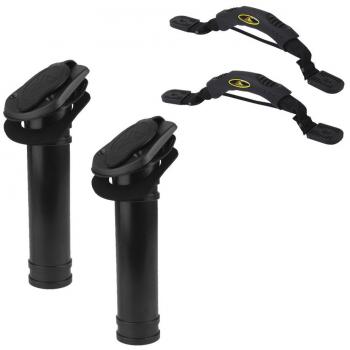 Sharplace Sostenedor de Caña para Pescar en Barco + Manija para Kayak Color Negro