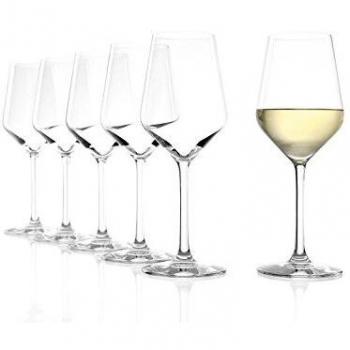 Copas Revolution para vino blanco de Stölzle Lausitz, de 365 ml, juego de 6, copas para vino blanco de uso versátil