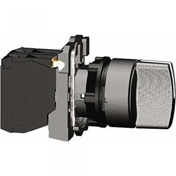 Schneider Electric XB5AD53 Selector Diámetro 22 Mango de 3 Posiciones 2 NA, Negro