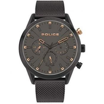 Mens Police Silfra Watch - Black, ONE SIZE
