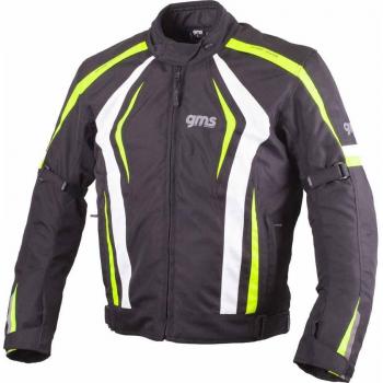 GMS Chaqueta de Moto Sport Blouson Pace Negro-Blanco-Amarillo 2XL