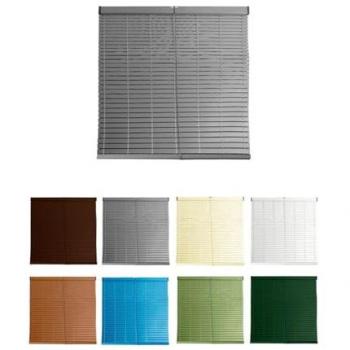 Persiana Enrollable de PVC Alicantina con Polea Metálica para Ventanas y Puertas - 97 x 120 cm (Gris)