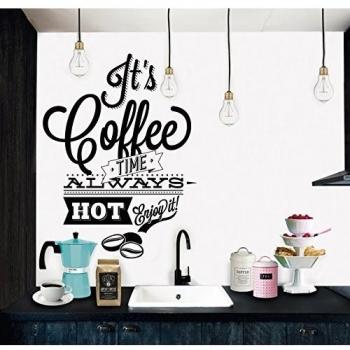 MYVINILO - Vinilo decorativo - Coffe time / negro