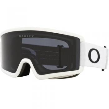 Oakley Target Line S Matte White Ski Goggles with Dark Grey Lens
