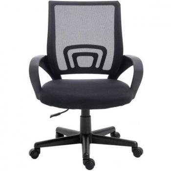 Equip 651003 Silla de Oficina Ergonómica con Asiento Acolchado, Respaldo de Malla Transpirable, Diseño Ergonómico, Mecanismo de Mariposa y Ajuste