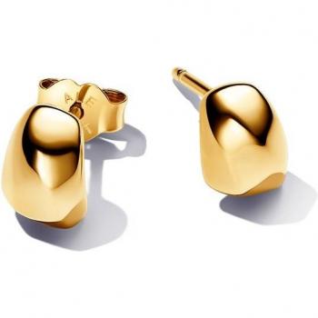 Pendientes de Botón Pandora de Forma Orgánica 263298C00 en Color Dorado