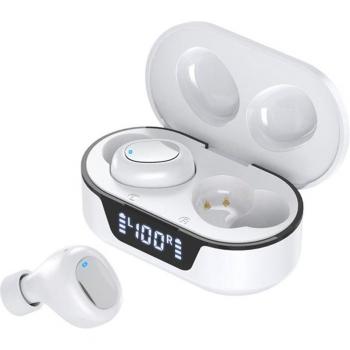 Auriculares Inalámbricos Bluetooth 5.0 con IPX8 Impermeables, 6 Horas de Autonomía y Bajos Profundos para Deportes, Micrófonos Integrados