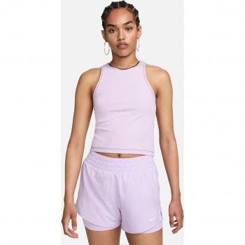 Camiseta de mujer Nike One Fitted Dri-FIT elástica - Morado (M)