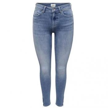 Only Women's Blush Skinny Ankle Jeans in Light Medium Blue Denim