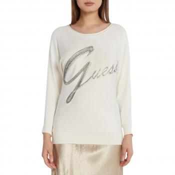 Guess Women's Regular Fit White Pullover Sweater XS