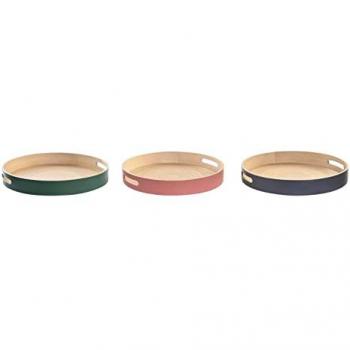 Bandeja DKD Home Decor 38 x 38 x 5,5 cm (3 Piezas)