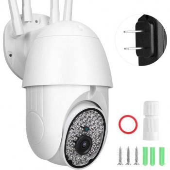Cámara IP Inalámbrica de Seguridad Exterior con PIR, Domo Panorámico, WIFI 2.4G, Impermeable, Monitor CCTV AC 100V-240V