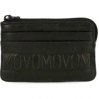 Movom Ribbon Monedero Negro 11x7x1,5 cms Piel