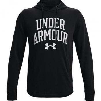 Camiseta de Manga Larga Hombre Under Armour Logo Crew Negro