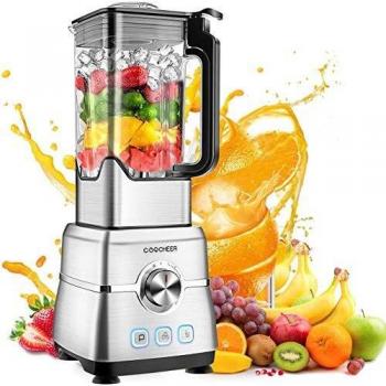 Batidora de Vaso para Smoothie, COOCHEER 2000W Licuadora con Jarra de 2L sin BPA, 30000 rpm, Batidora Profesional de Alta Velocidad, Control de Velocidad Variable, 6 Cuchillas Inoxidables Afiladas