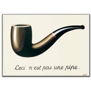 Artopweb Panel Decorativo con Diseño Magritte La Trahison Des Images, Madera, Multicolor, 70x3x50 cm