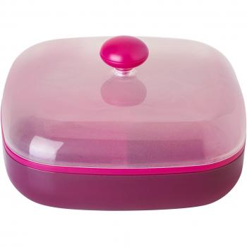 Vigar Taula Caja para Té y Galletas Plástico Granate 17.7x13x26.3 cm