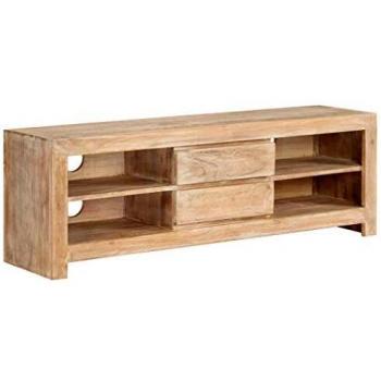 vidaXL Madera Maciza Mueble para TV Acacia 120x30x40 Marrón Claro Multimedia