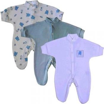 Babyprem Bebé Prematuro 3 x Pijama Mameluco Ropa de Algodón Niños 38-44cm Oso Azul P2