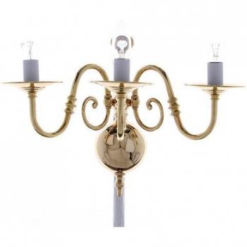 Aplique de pared Amberes Latón 3 bombillas 32cm