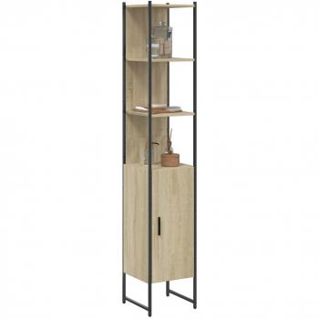 Mueble de baño Sonoma Oak 33x33x185,5 cm - Armario de baño en madera de ingeniería color roble Sonoma, dimensiones 33x33x185,5 cm, acabado marrón
