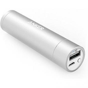 Anker PowerCore+ mini (Super Batería Externa 3350 mAh de Aluminio con Forma de Lápiz Labial) Cargador Portátil para iPhone, iPad and Samsung Galaxy and More